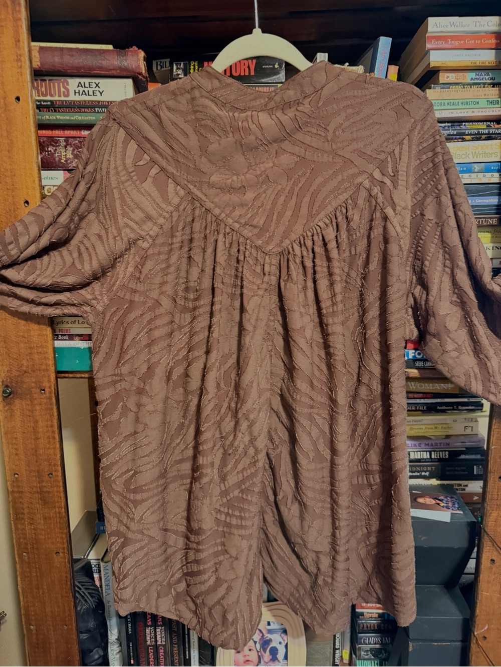 Free People Brown Textured Button-Front Tunic - Picture 3 of 3